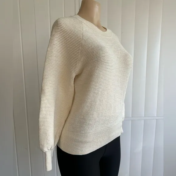 Madewell Stronger Raglan Pullover Size XS, Antique Cream