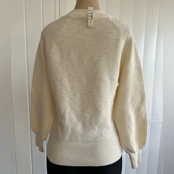 Madewell Stronger Raglan Pullover Size XS, Antique Cream