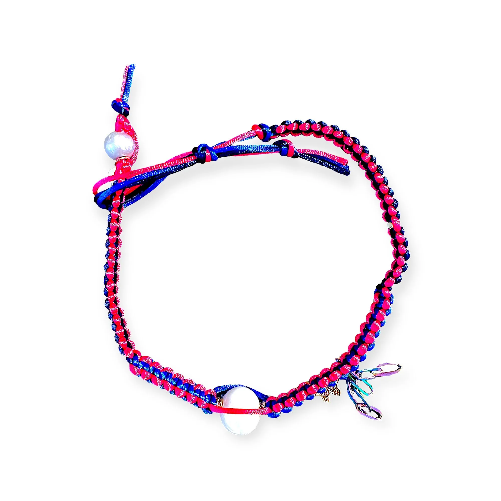MAGICAL BUTTERFLY PEARL SILK ROCKER CHOKER