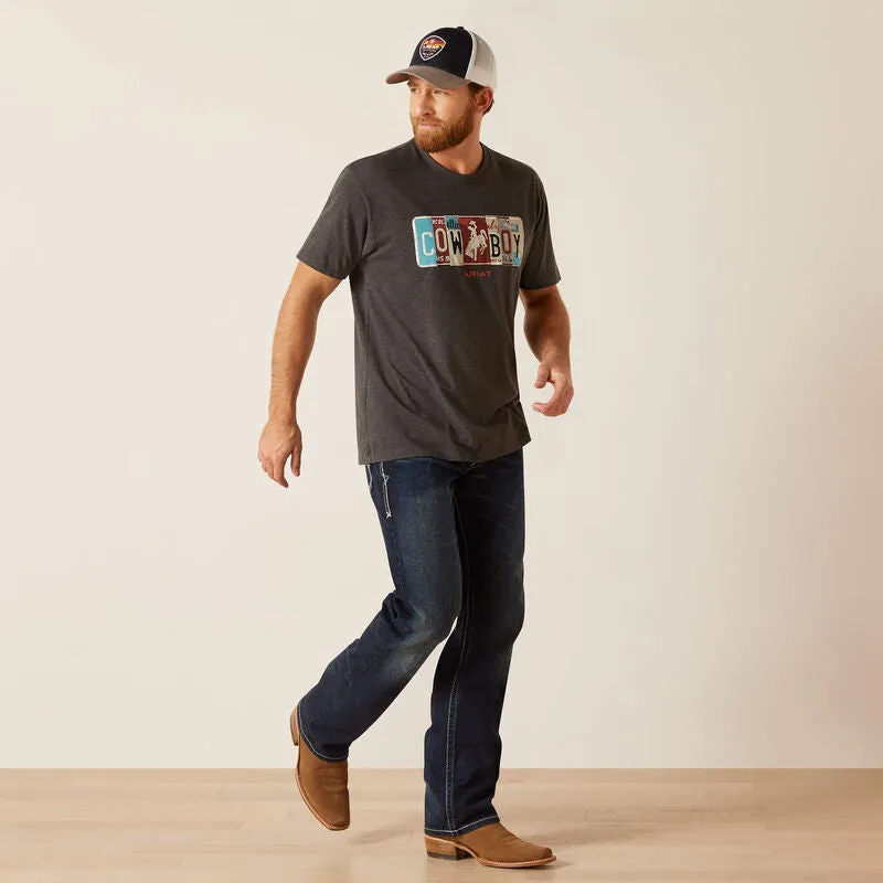 Men's Ariat License Plate Cowboy T-Shirt