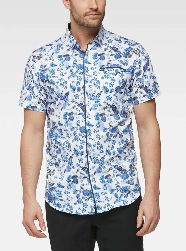 Men's casual short sleeve stretch shirt