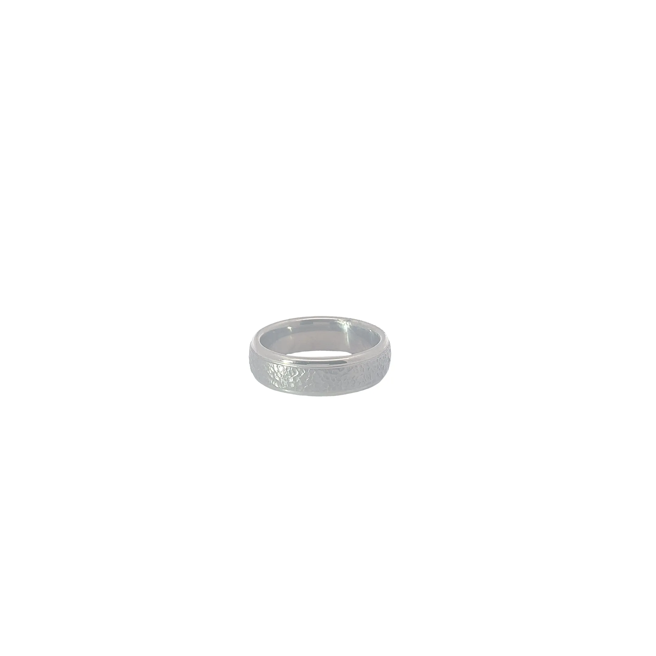 Mens Titanium Hammer wedding ring