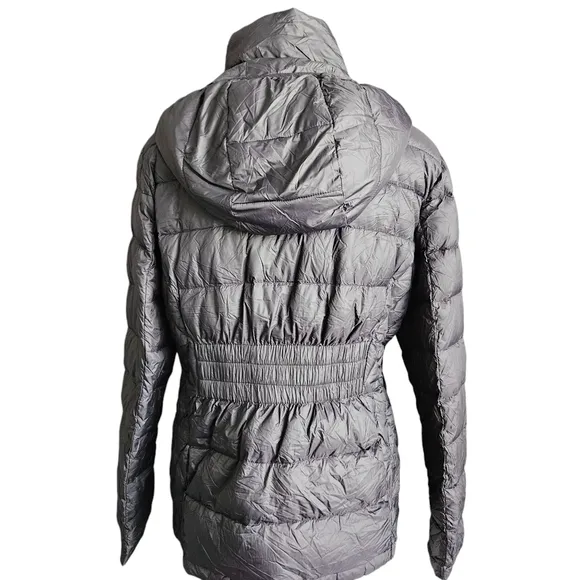 Michael Kors Down Puffer Jacket Women Sz Medium Black Gold