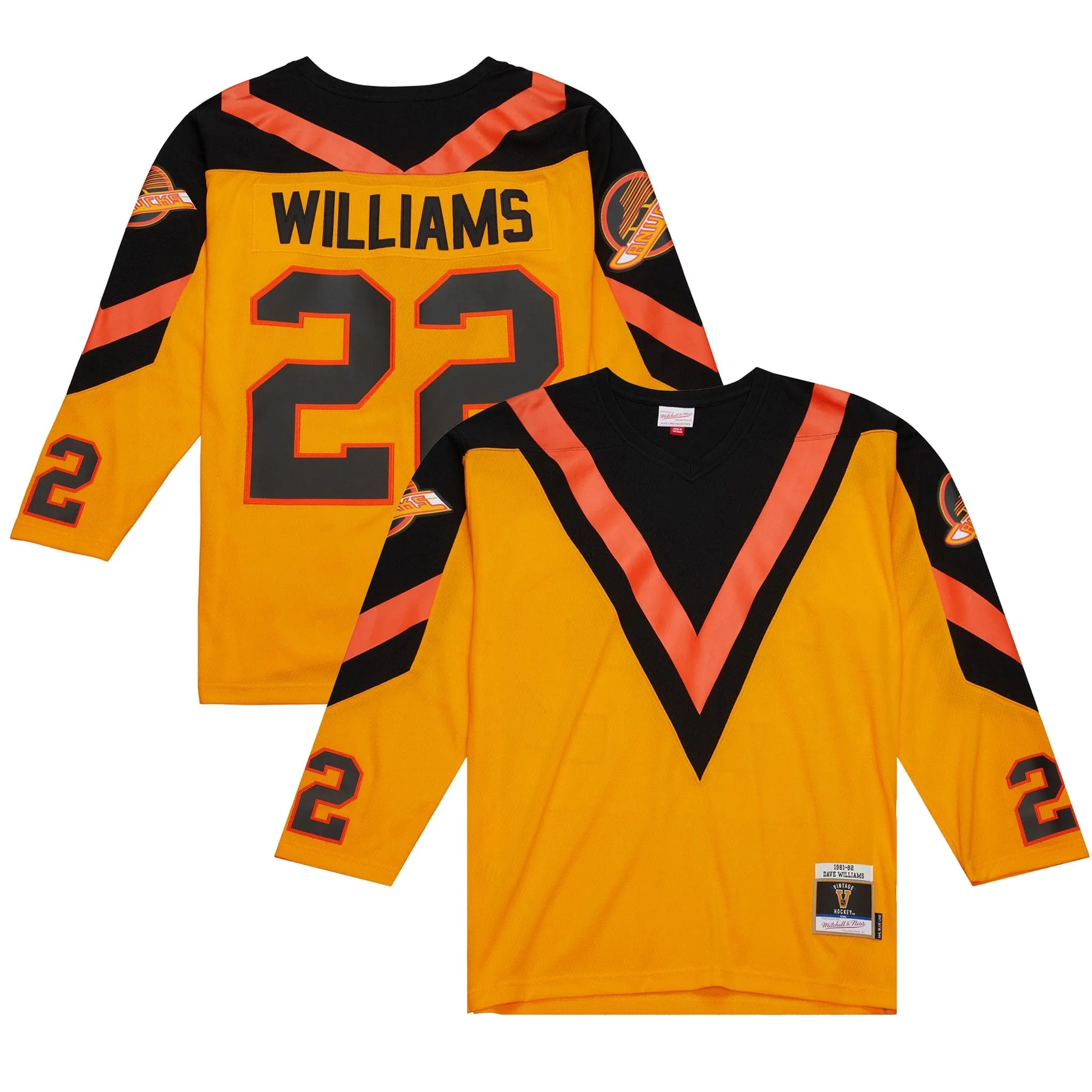 Mitchell & Ness Blue Line Vintage Senior Jersey - Vancouver Canucks Tiger Williams
