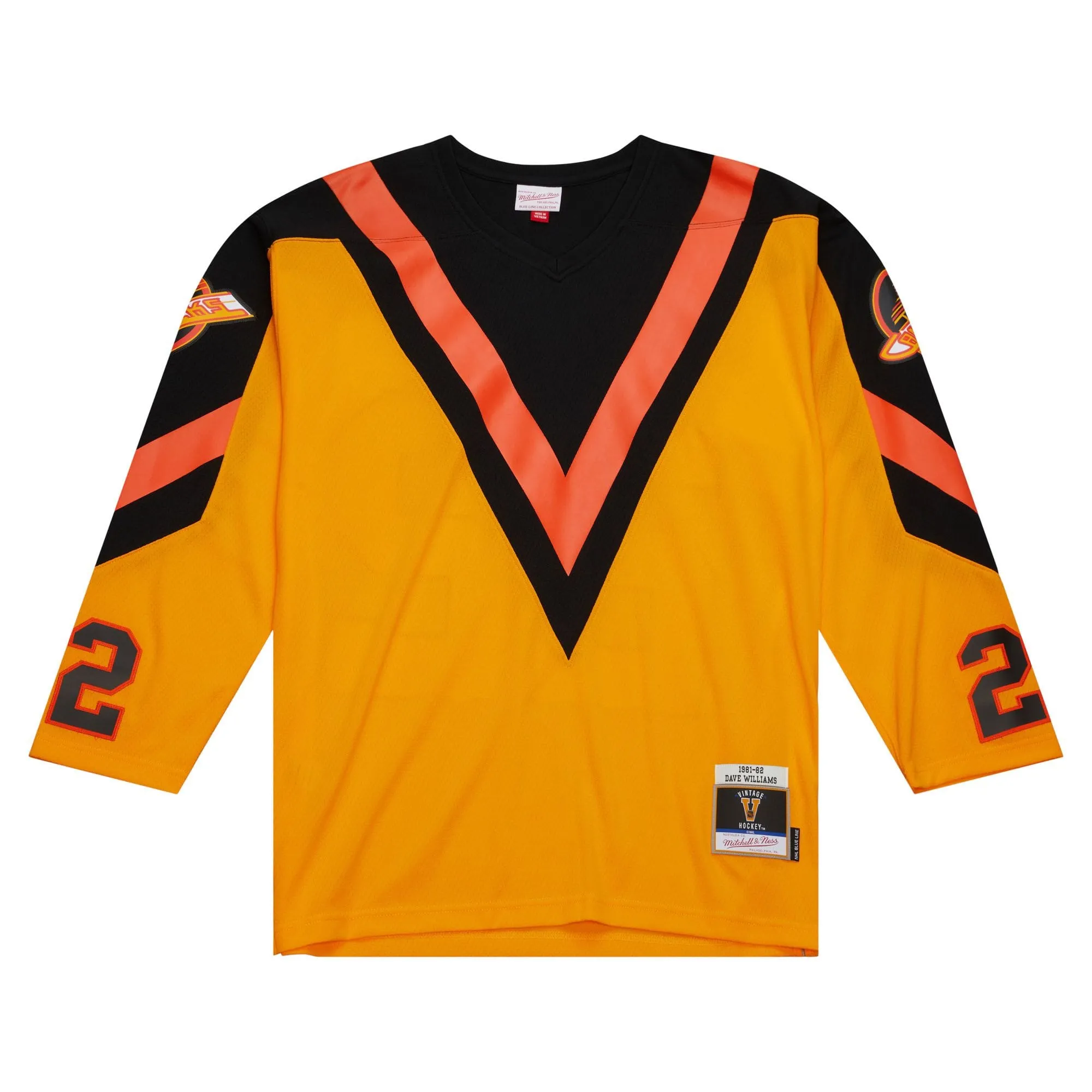 Mitchell & Ness Blue Line Vintage Senior Jersey - Vancouver Canucks Tiger Williams
