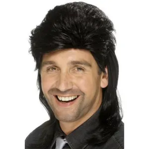 Mullet Wig - Black