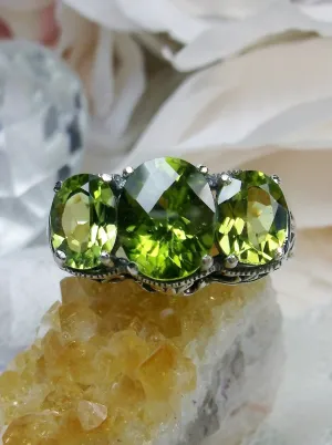 Natural Peridot Ring, Art Deco Jewelry, Cocktail Ring #D36