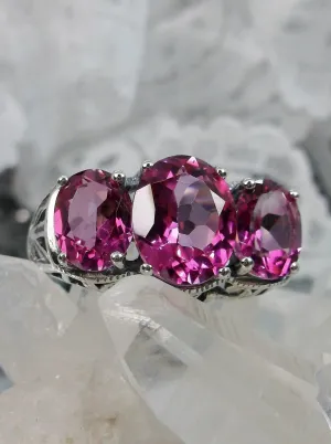 Natural Pink Topaz Ring, Art Deco Jewelry, Cocktail Ring#D36