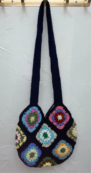 Navy Crochet Bag