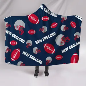 New England Football All-Over Print Hooded Blanket