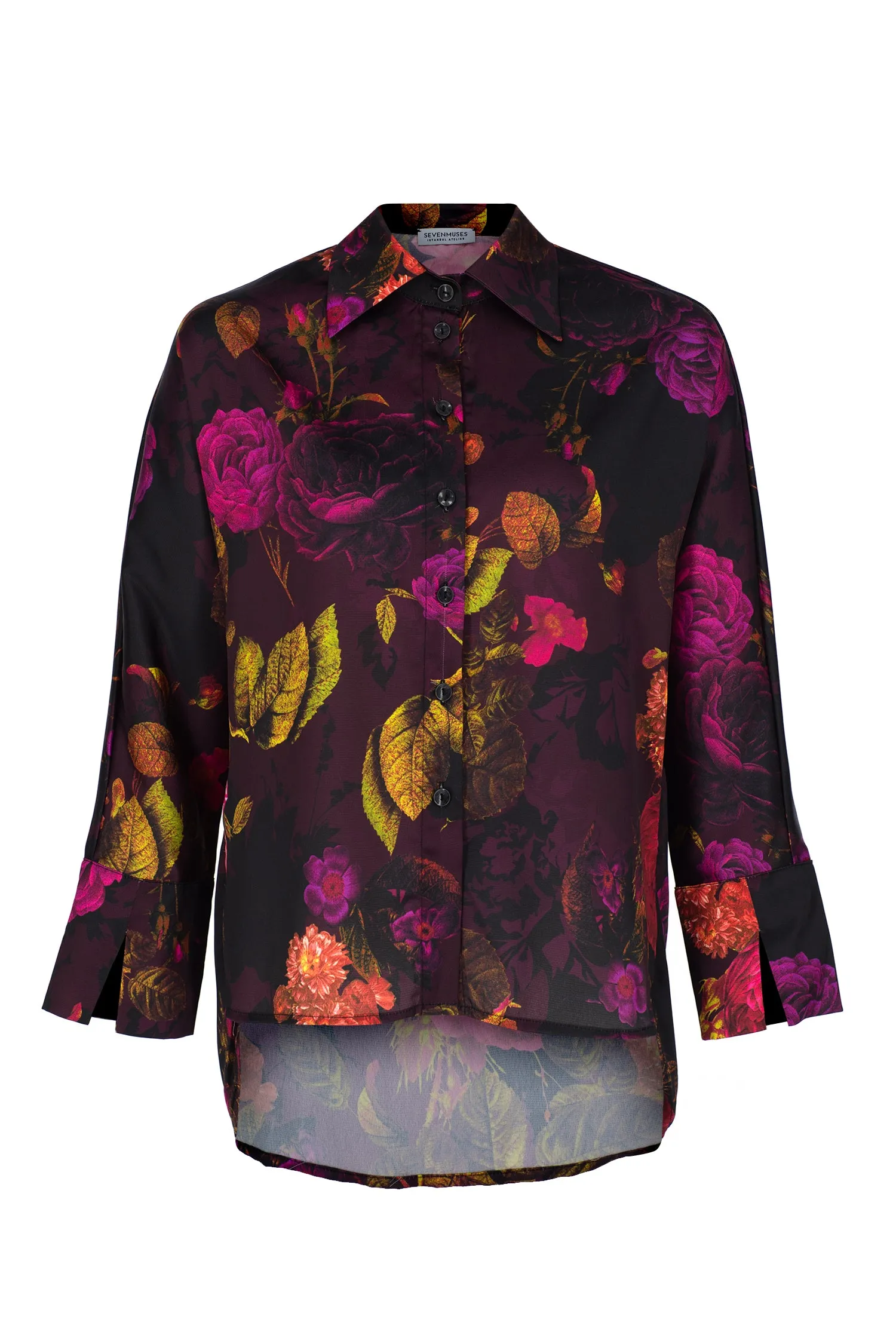 Nostalgic Bloom Satin Blouse