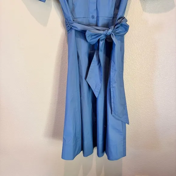 NWT Lauren Ralph Lauren Belted Cotton-Blend Shirtdress, size 2,Office Preppy