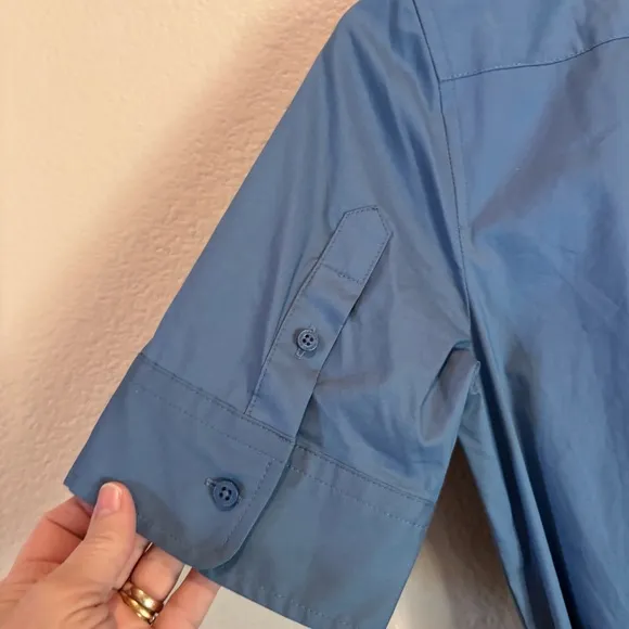NWT Lauren Ralph Lauren Belted Cotton-Blend Shirtdress, size 2,Office Preppy