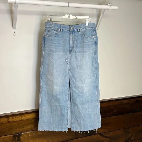NWT Madewell Rilee Denim Midi Skirt in Fitzgerald Wash- 29