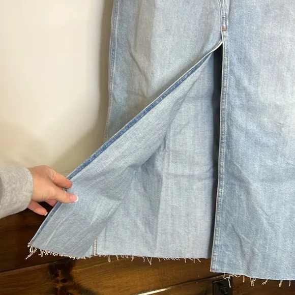 NWT Madewell Rilee Denim Midi Skirt in Fitzgerald Wash- 29
