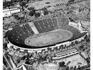 Olympics RAMS LA Coliseum 50s AERIAL 1534