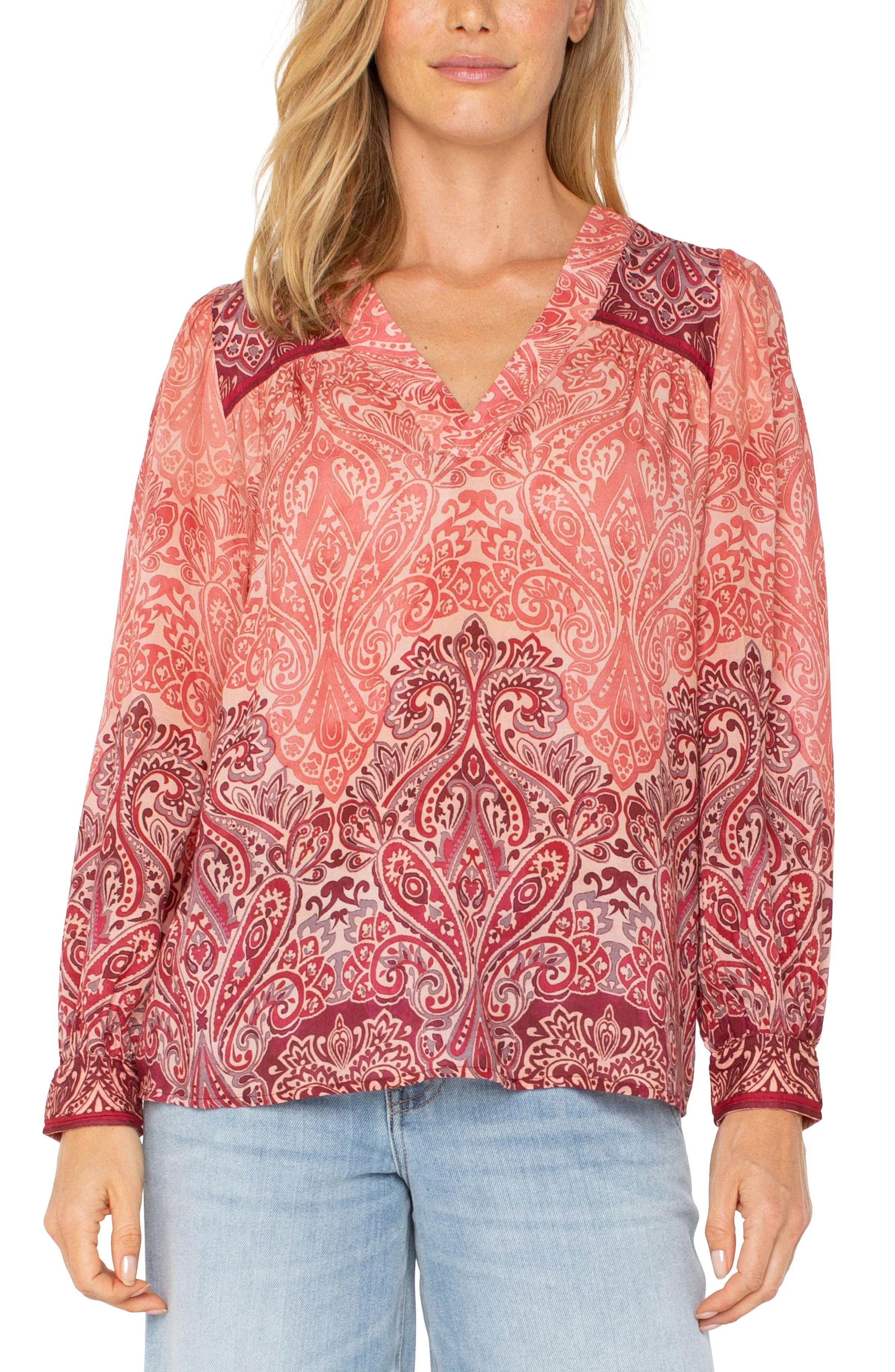 Ombre Paisley Blouse