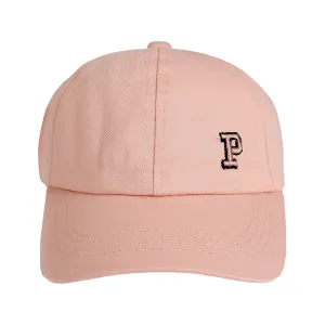 P LETTER EMROIDERED CAP - PINK