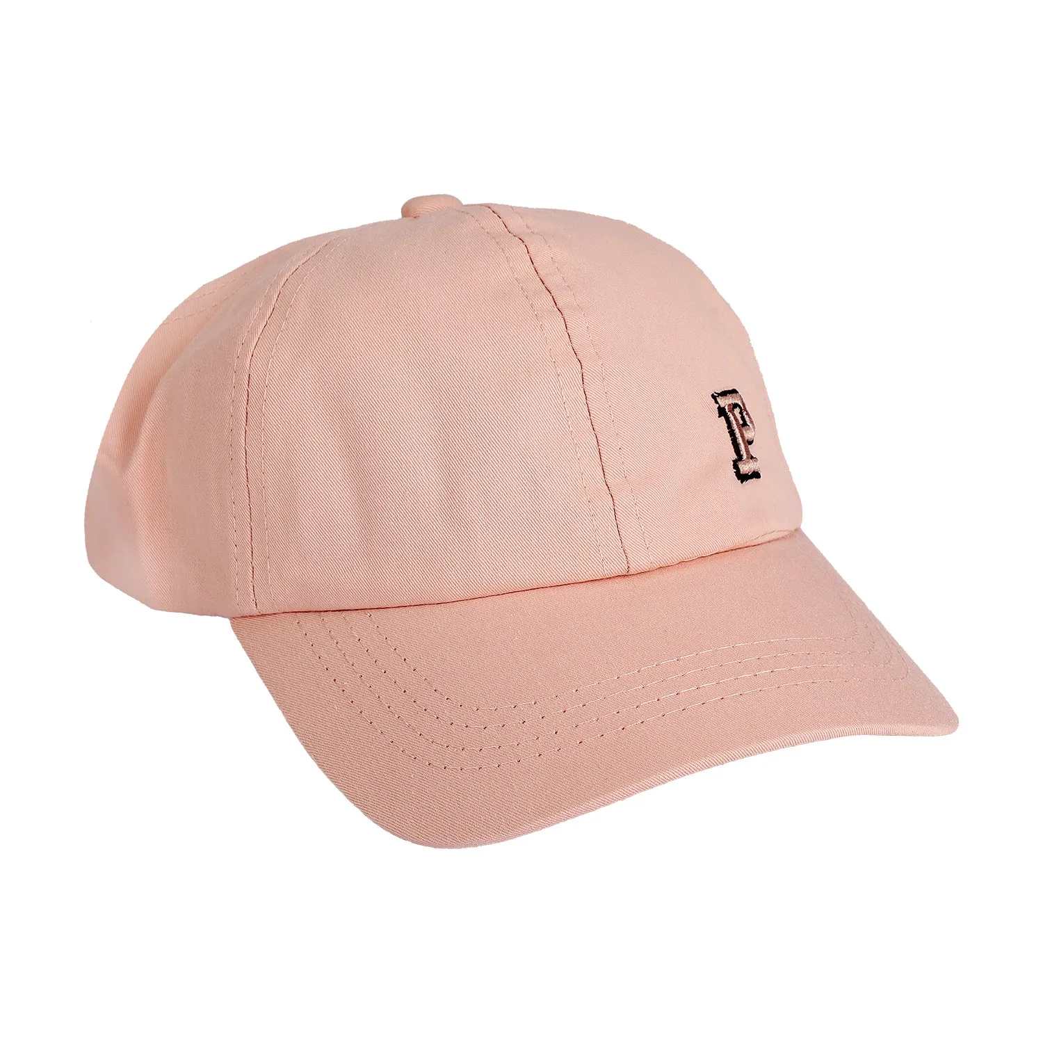 P LETTER EMROIDERED CAP - PINK