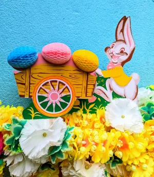 Paper honeycomb bunny and cart