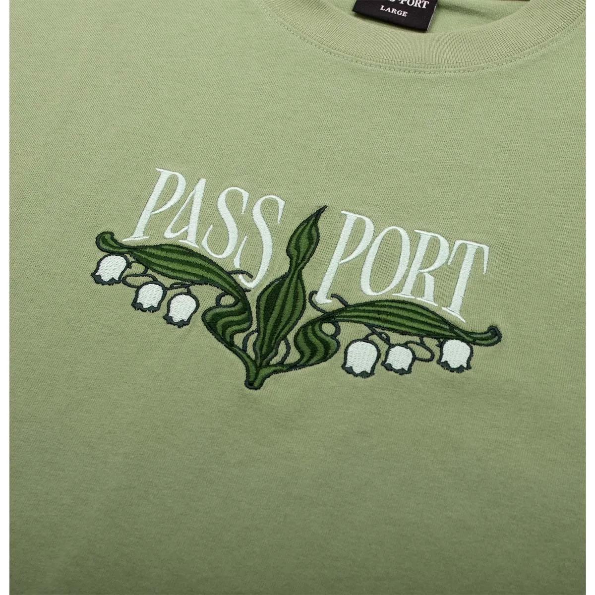 Pass~Port - Lily of The Valley Tee Stonewash Green