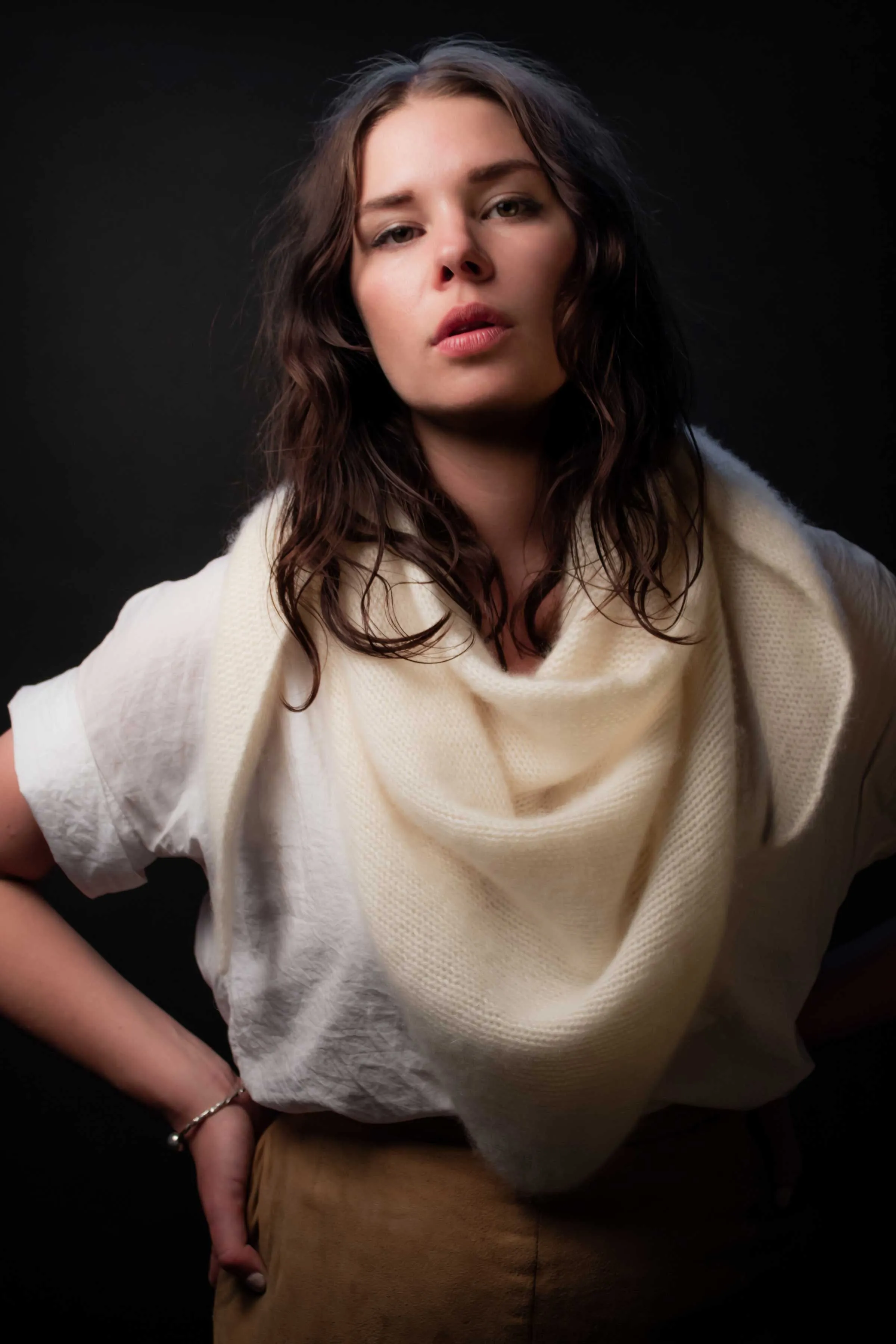 PDF Pattern Download // Knit Triangle Scarf