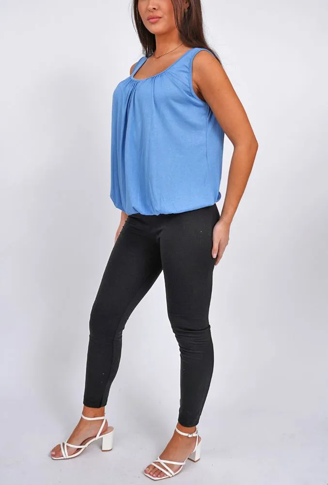 Plain Elasticated Hem Top