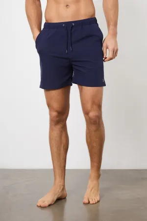 Plain Swim Short in Navy - Longer Length