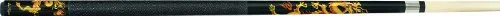 Players D-DRG Midnight Black with Golden Dragons Cue, 20.5-Ounce