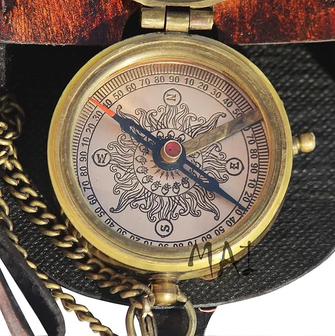 Pocket Compass for Hiking, Survival Instrument Antique “So You Can Always Find Your Way Back Home” Engraved Camping Pocket Compass Nautical Compass Vintage Navigation Outdoor Compass by MAI