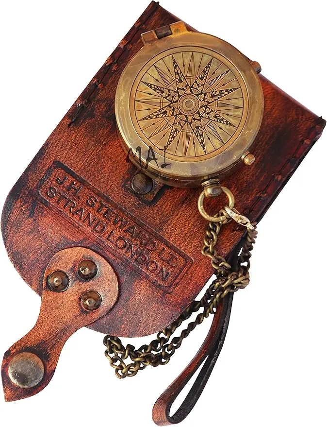 Pocket Compass for Hiking, Survival Instrument Antique “So You Can Always Find Your Way Back Home” Engraved Camping Pocket Compass Nautical Compass Vintage Navigation Outdoor Compass by MAI