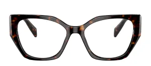 Prada PR 18WV 2AU1O1 Fashion Plastic Tortoise Eyeglasses with Logo Stamped Demo Lenses