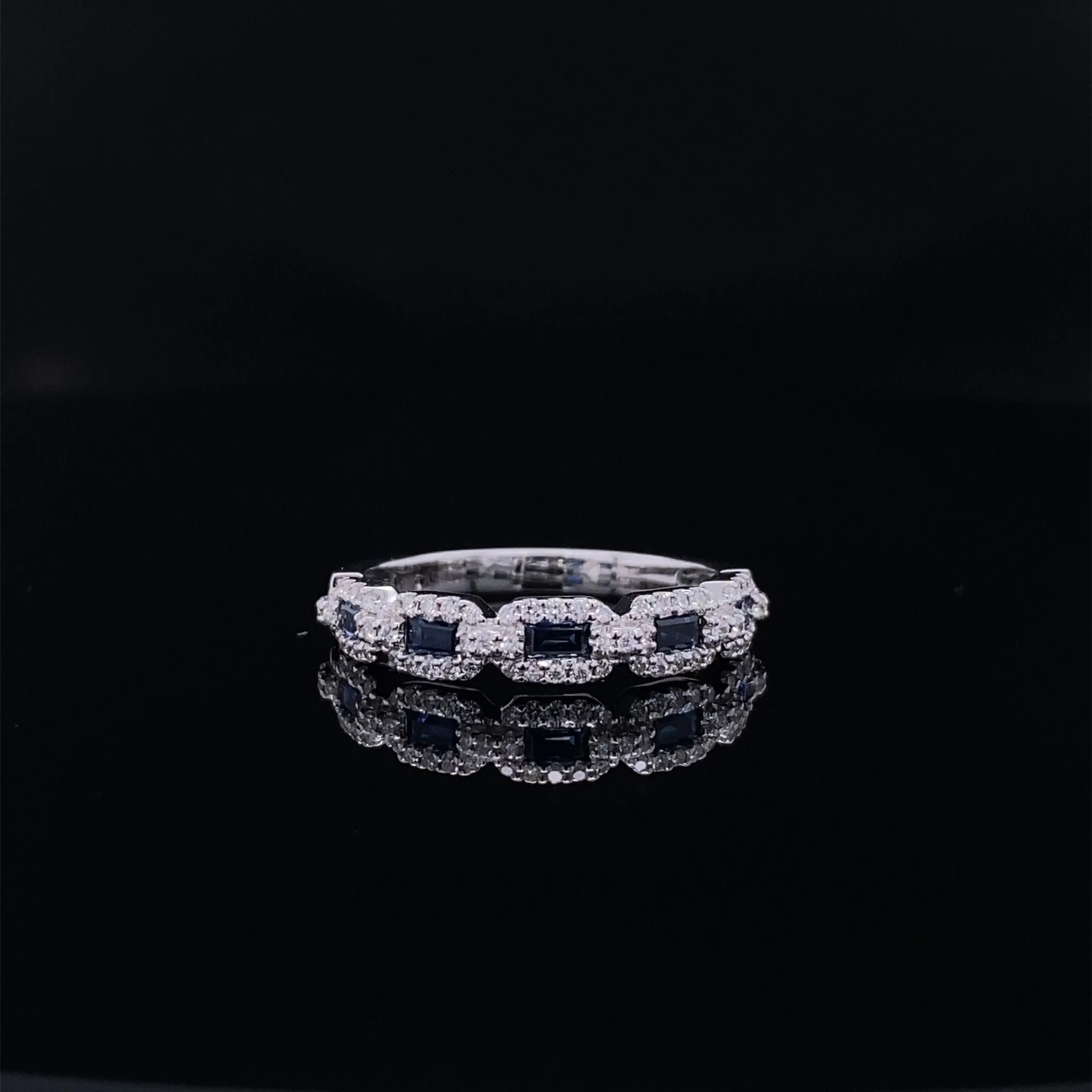 Precious Gem Chain Link Diamond Accented Ring