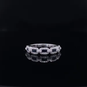 Precious Gem Chain Link Diamond Accented Ring