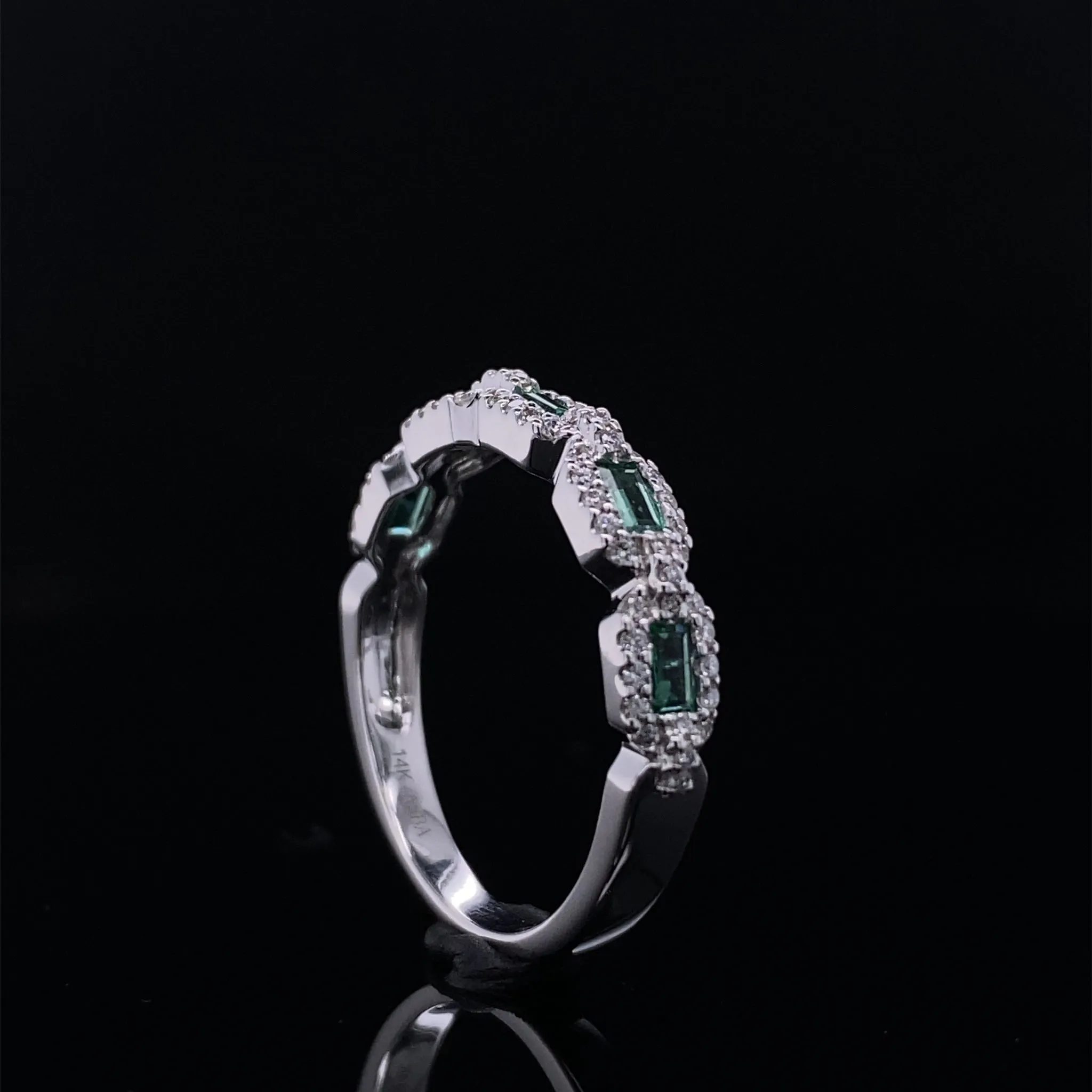 Precious Gem Chain Link Diamond Accented Ring