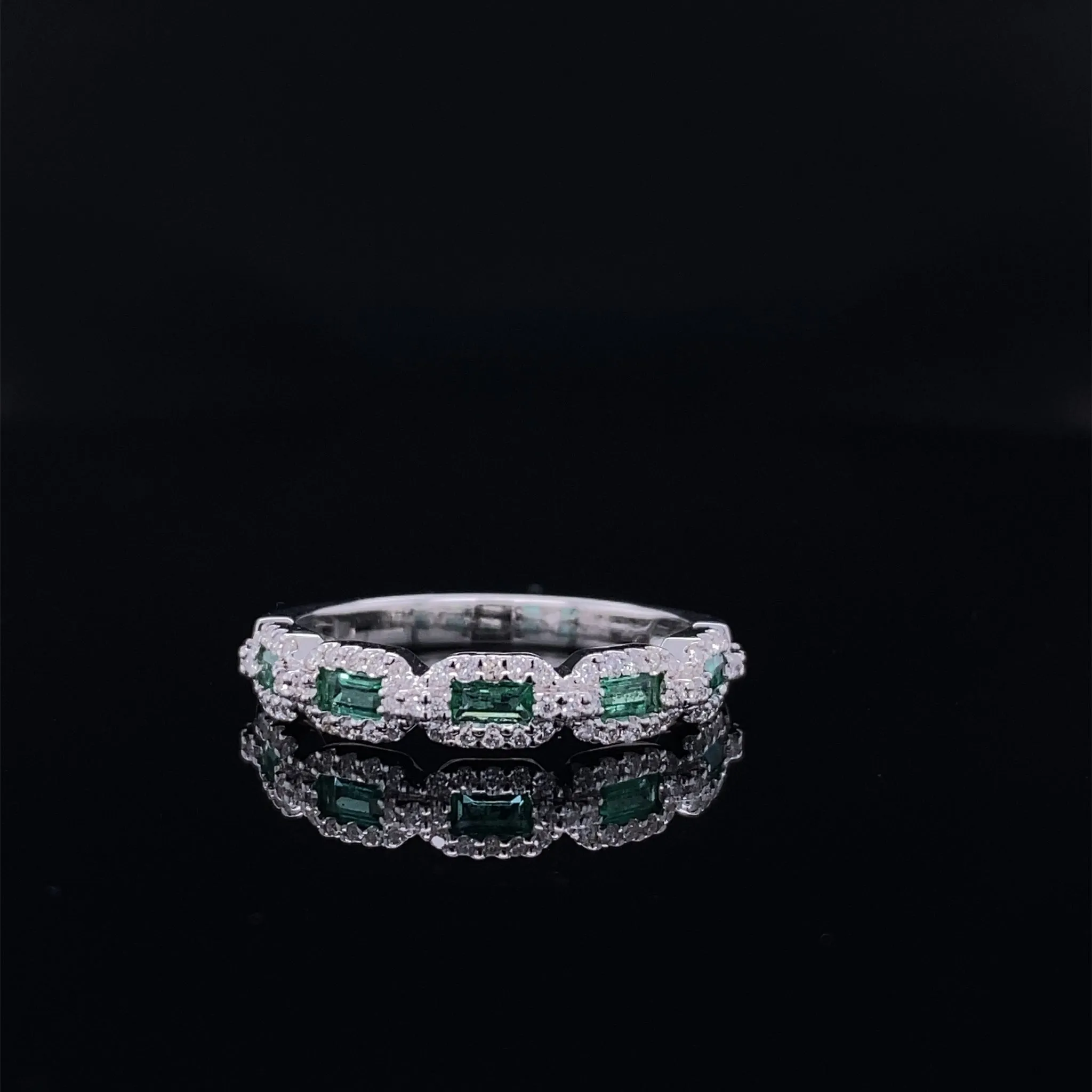 Precious Gem Chain Link Diamond Accented Ring