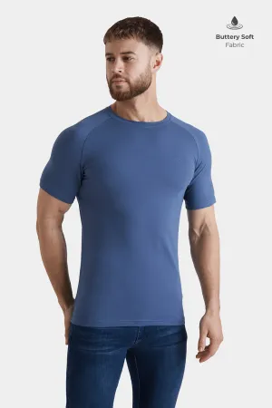 Premium Muscle Fit T-Shirt in Denim Blue