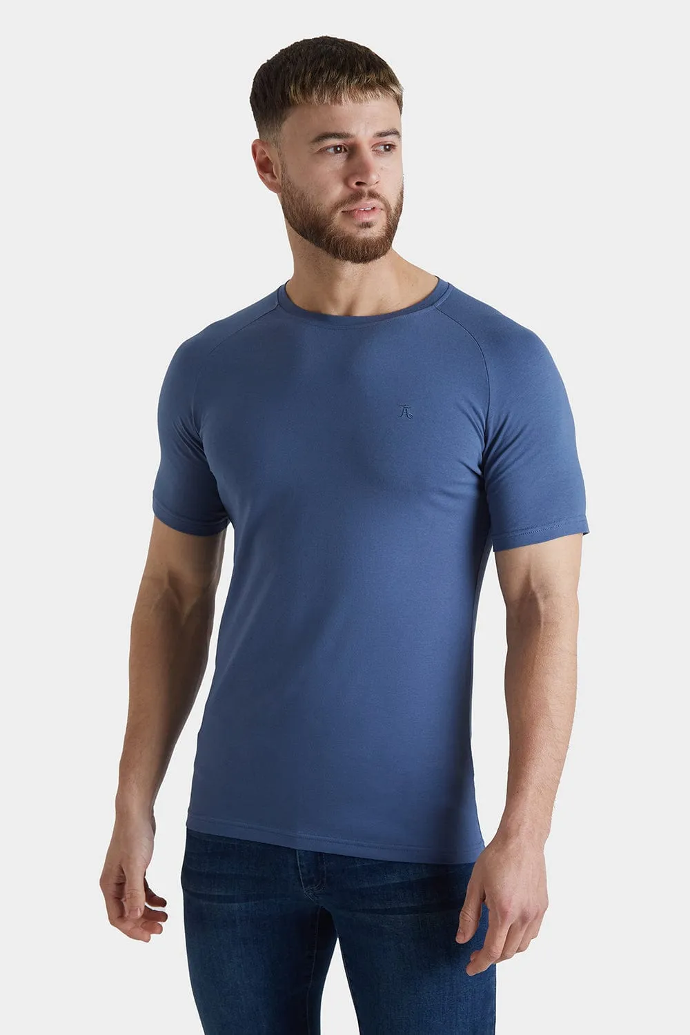Premium Muscle Fit T-Shirt in Denim Blue