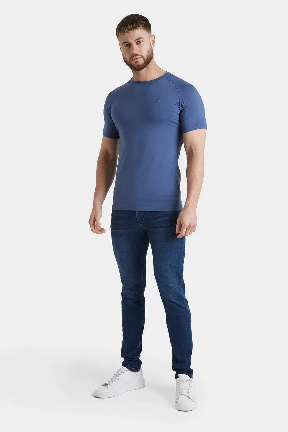 Premium Muscle Fit T-Shirt in Denim Blue