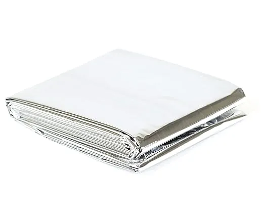Primacare CB-6831 Emergency Mylar Thermal Foil Blanket, Lightweight and Durable Insulation Mylar Material, Perfect for Outdoors, Hiking, Survival, First Aid, 62" x 82"
