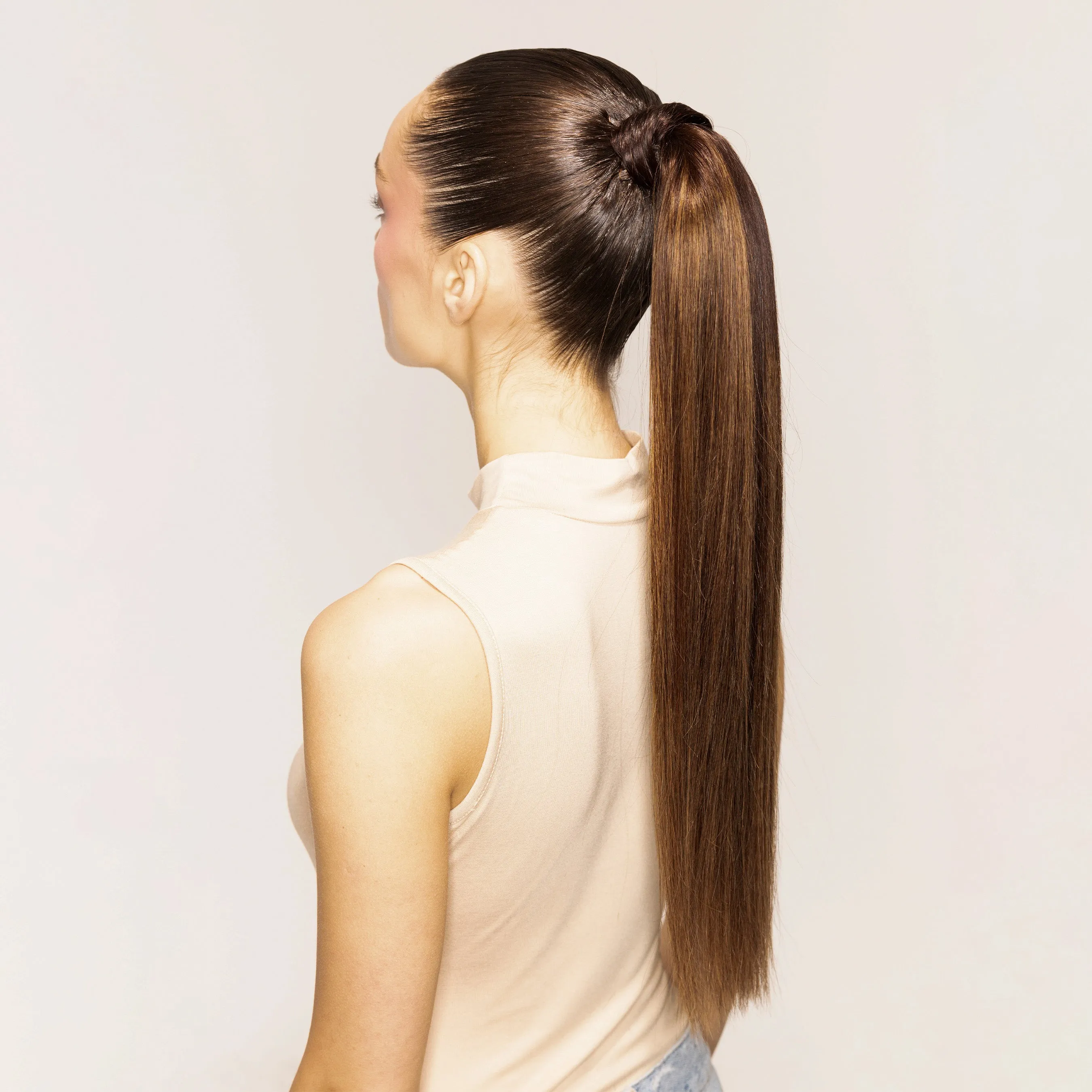 "The Ponytail" 2.0 by Bellami x Andrew Fitzsimons, Dark Honey Cocoa Highlight
