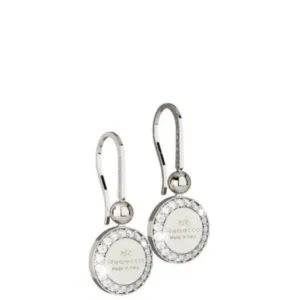 Rebecca Boulevard Small Silver Drop Earrings