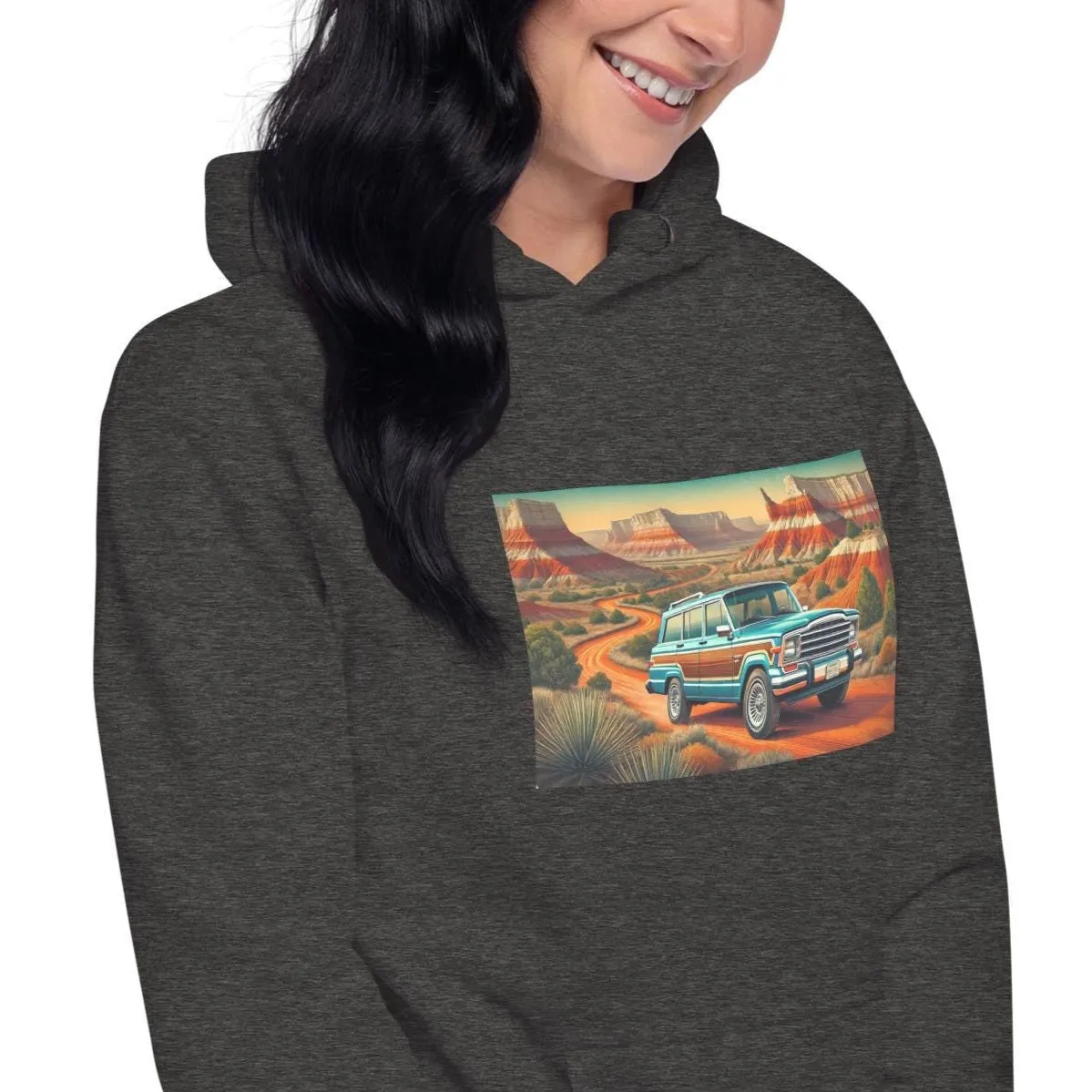 Retro Jeep Wagoneer Desert Adventure Hoodie | Ramblin Fever