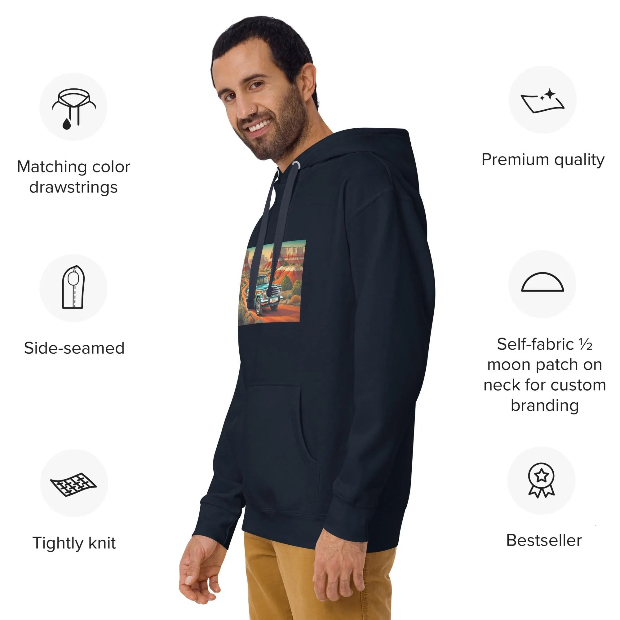 Retro Jeep Wagoneer Desert Adventure Hoodie | Ramblin Fever