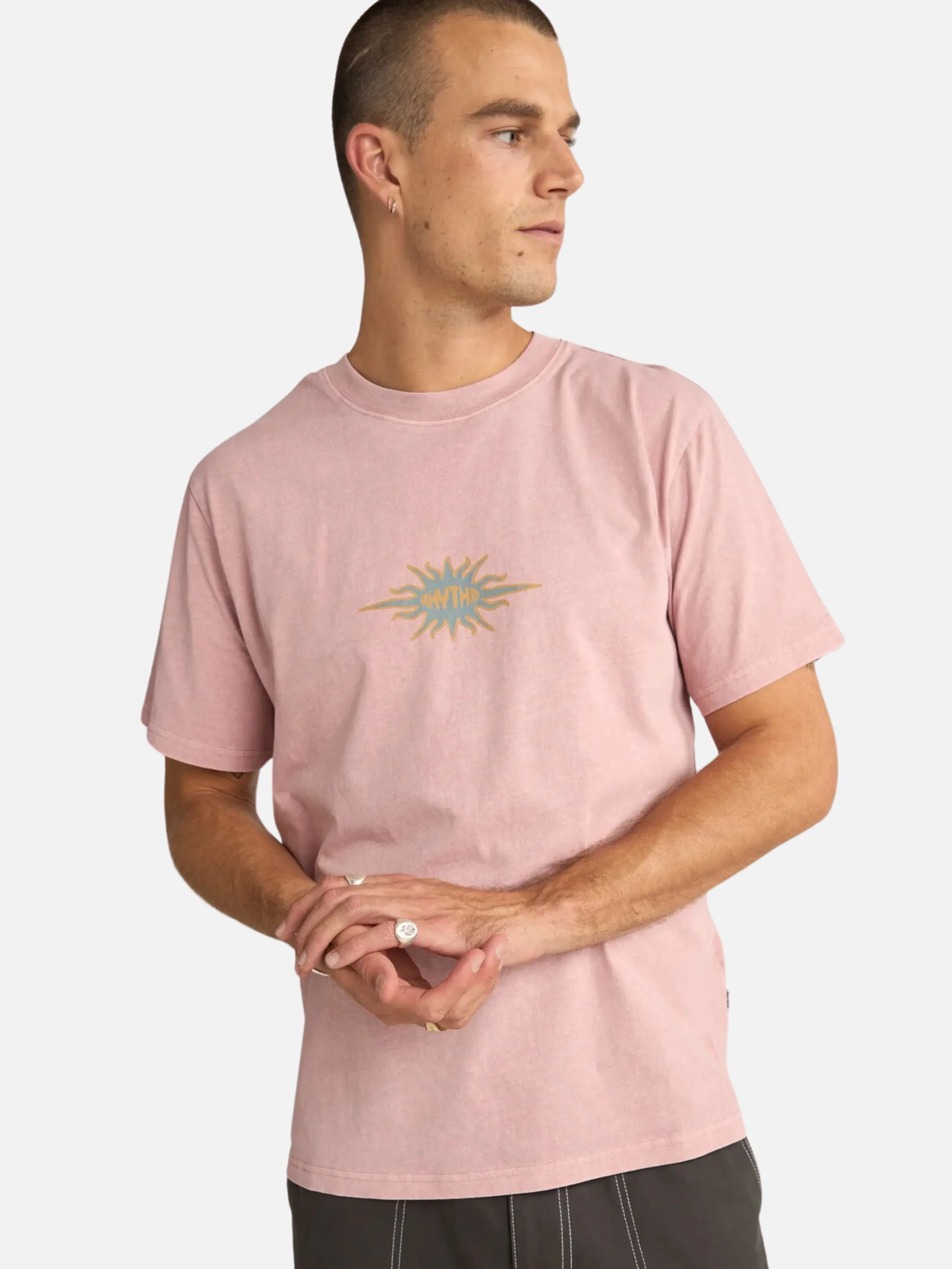 Rhythm Flame Printed Vintage Shirt - Mauve