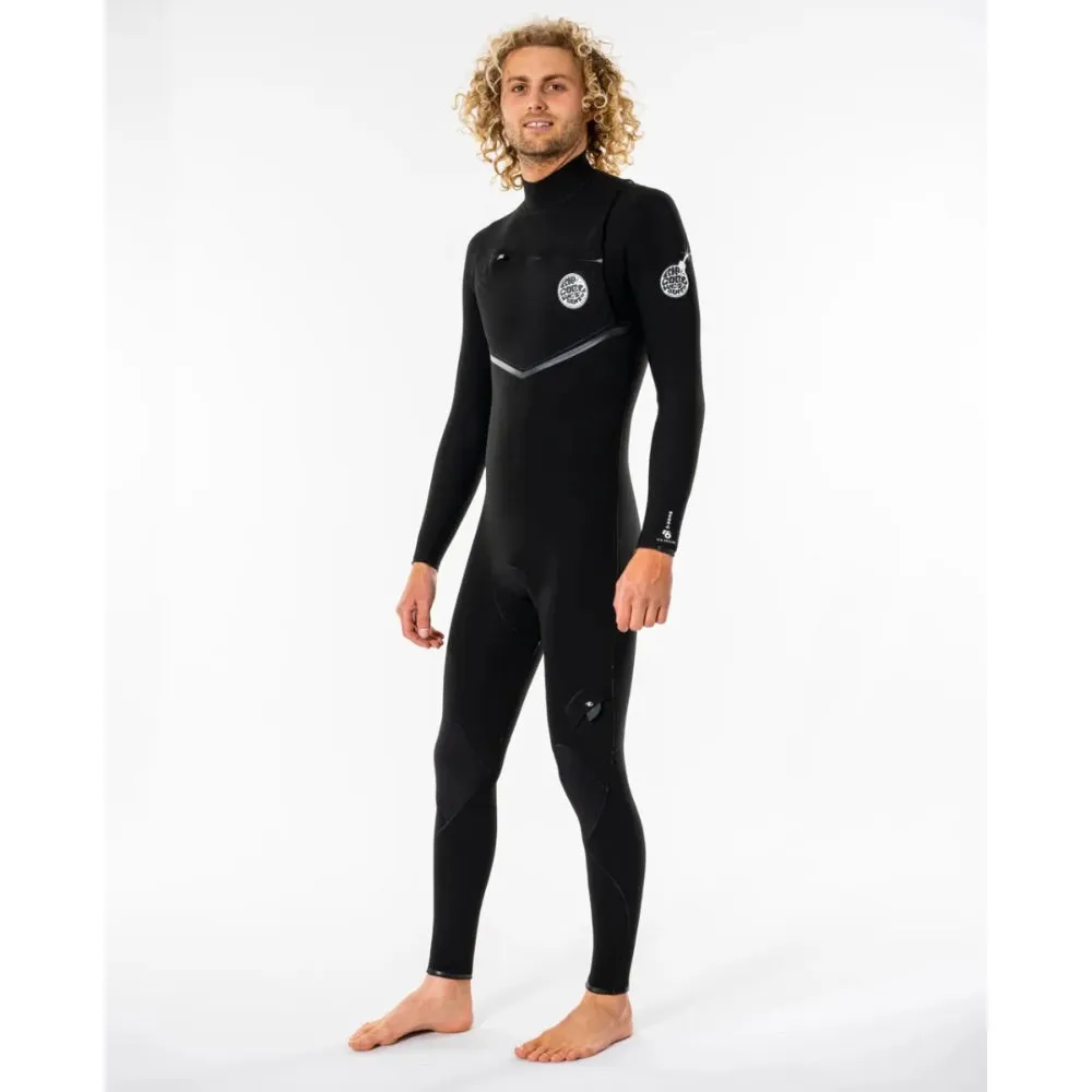 RIP CURL E-BOMB 4/3 CHEST ZIP BLACK