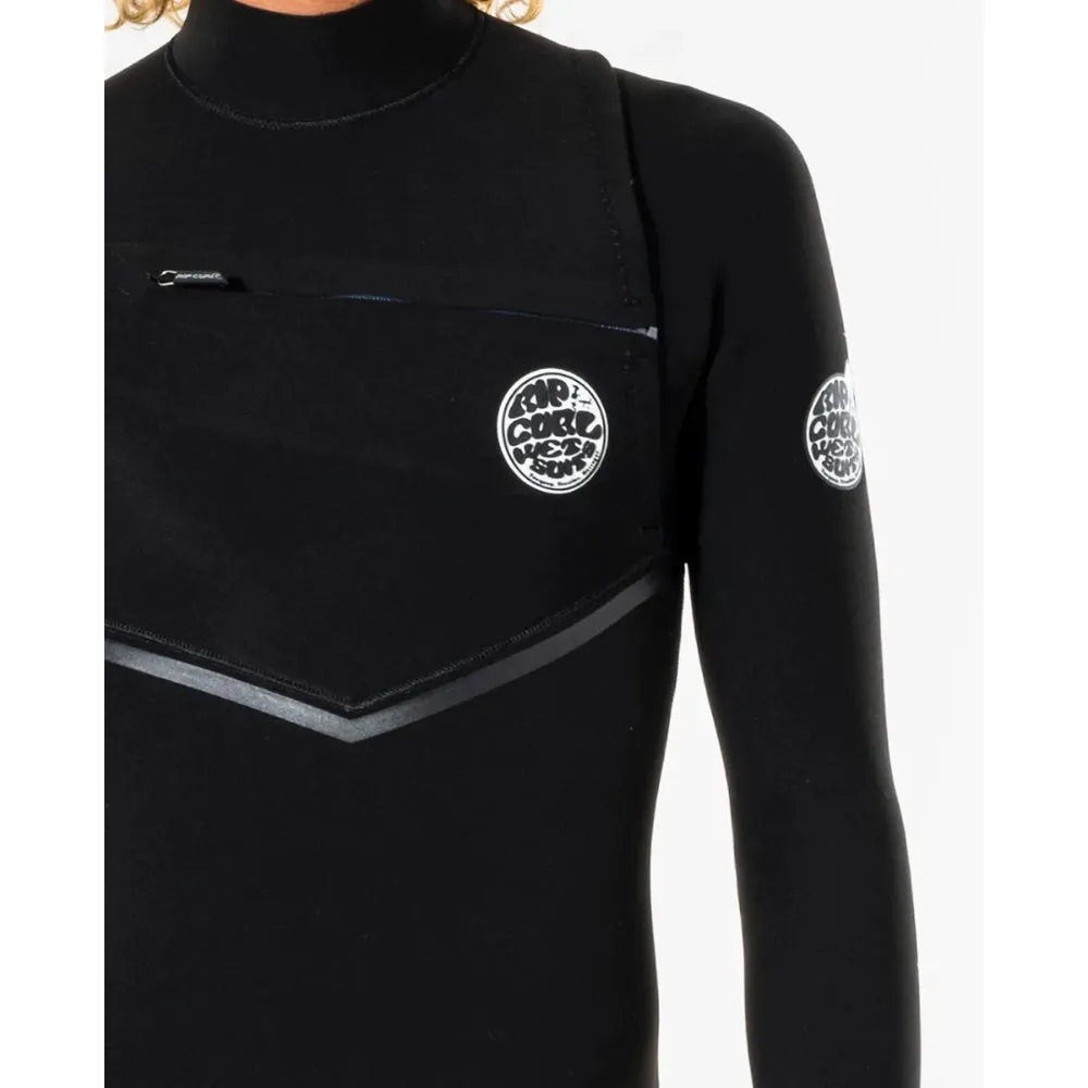 RIP CURL E-BOMB 4/3 CHEST ZIP BLACK