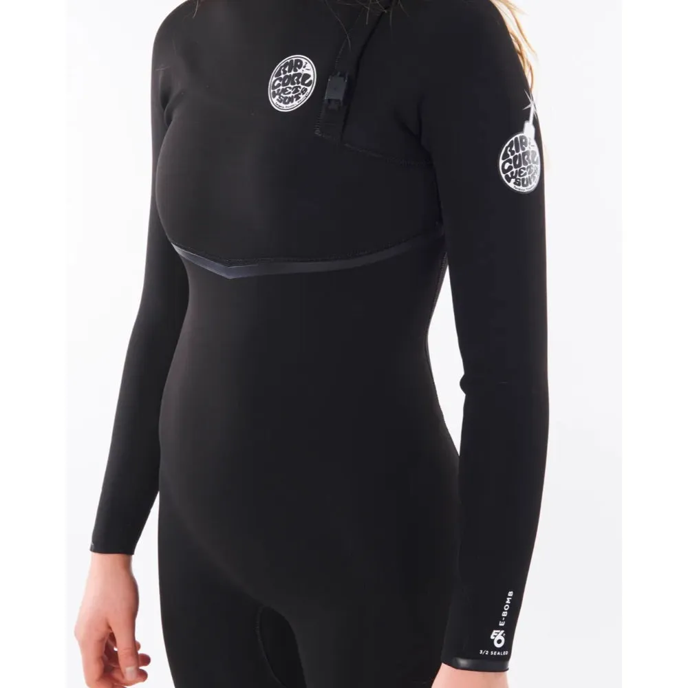 RIP CURL WMS E-BOMB 4/3 ZIP FREE BLACK