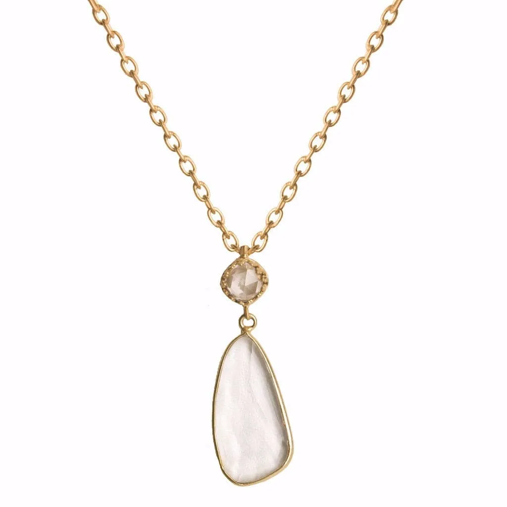 Rococo Smoky & Clear Quartz Necklace