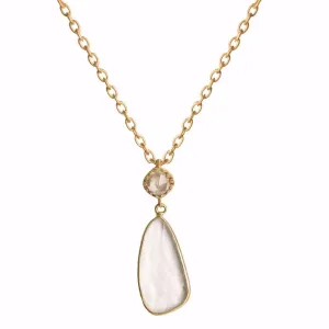 Rococo Smoky & Clear Quartz Necklace